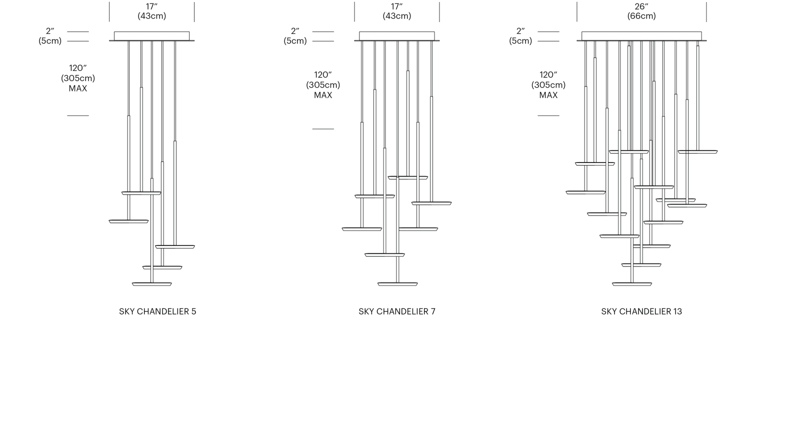 Sky Solo Chandelier Pendant Lights Pablo