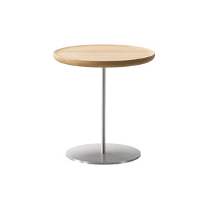 Pal Table - Small Tables Fredericia Low Lacquered Oak Stainless Steel