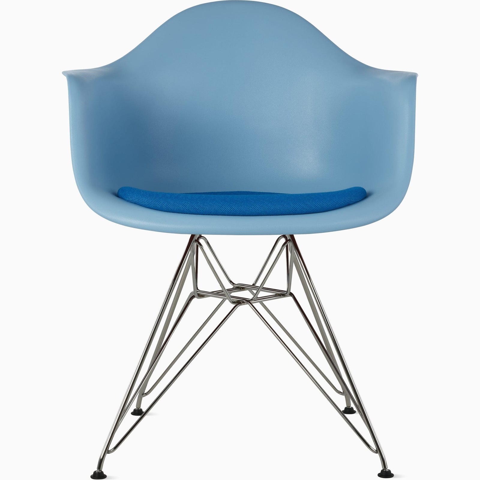 Eames Molded Wire Base Armchair With Seat Pad Armchair herman miller