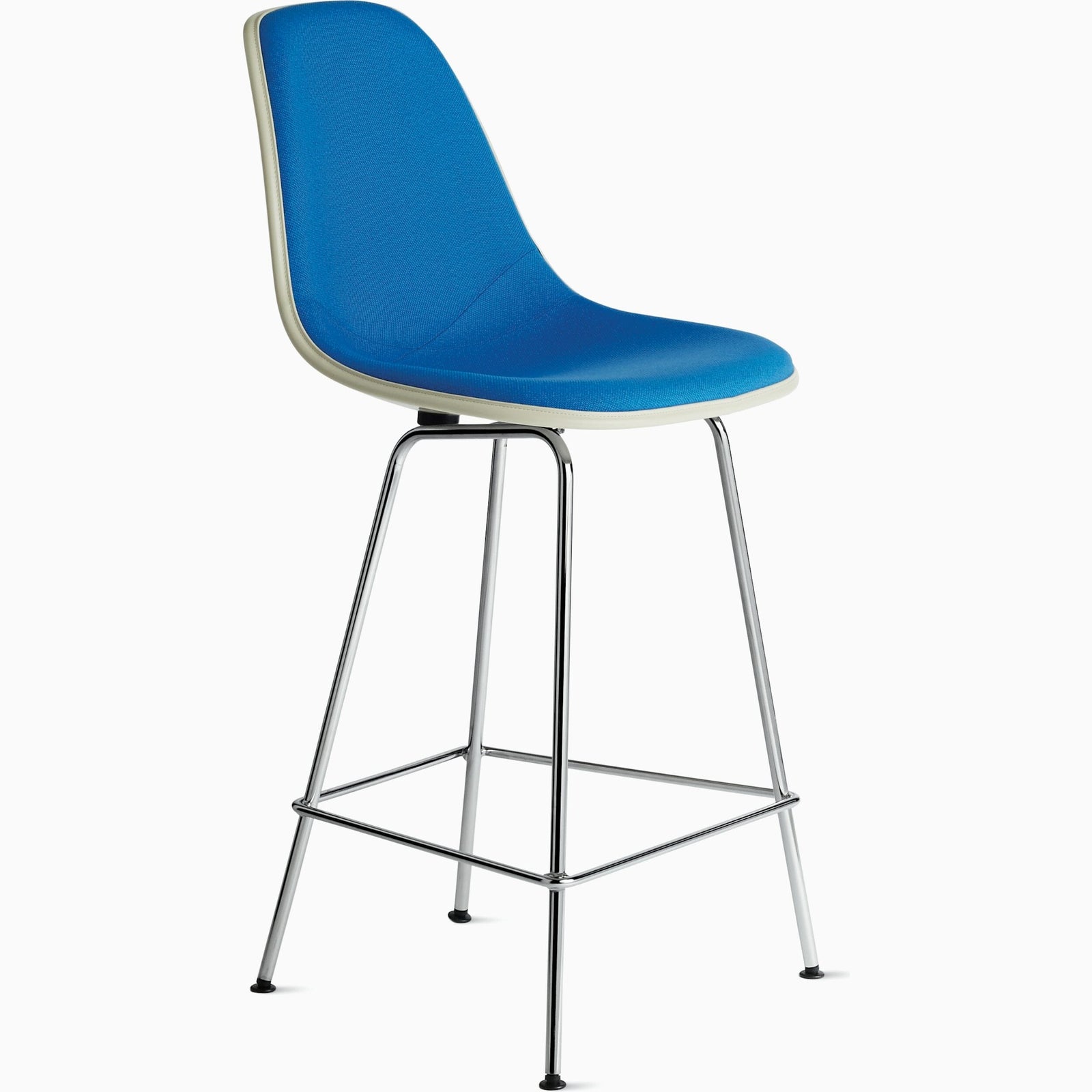 Eames Molded Plastic Upholstered Counter Stool Stools herman miller