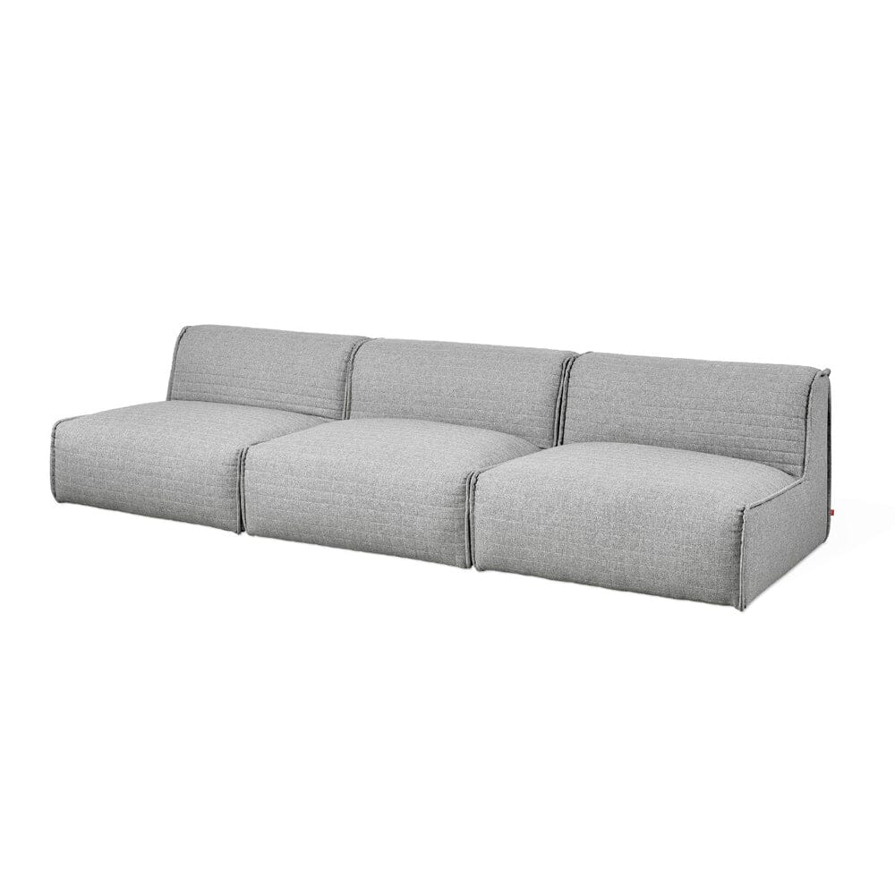 Nexus Modular 3-PC Armless Sofa Sofa Gus Modern Parliament Stone