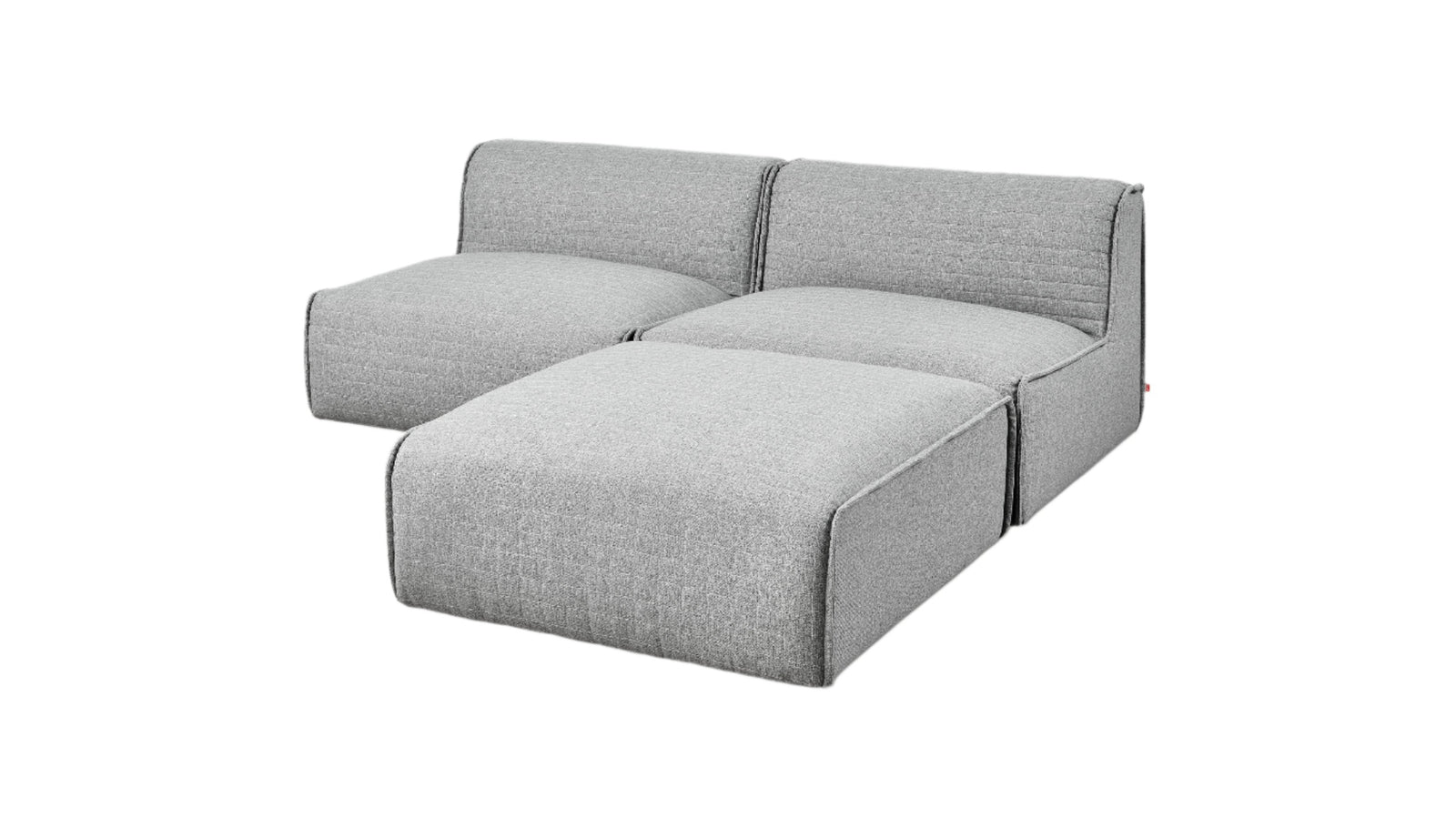 Nexus Modular 3-PC Sectional Sofa Gus Modern Parliament Stone
