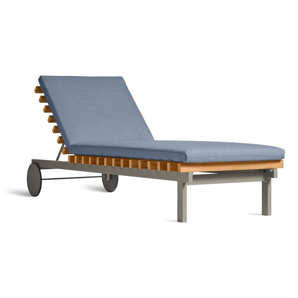 Perch Outdoor Sun Lounger Outdoors BluDot Sunbrella Haze Charcoal