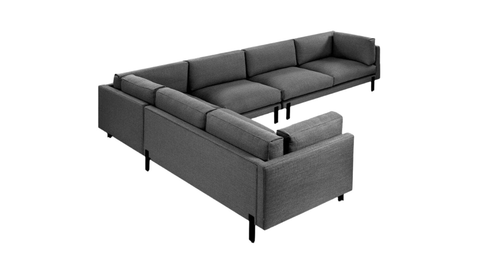 Silverlake XL Sectional Sofa Gus Modern Andorra Pewter Left Facing