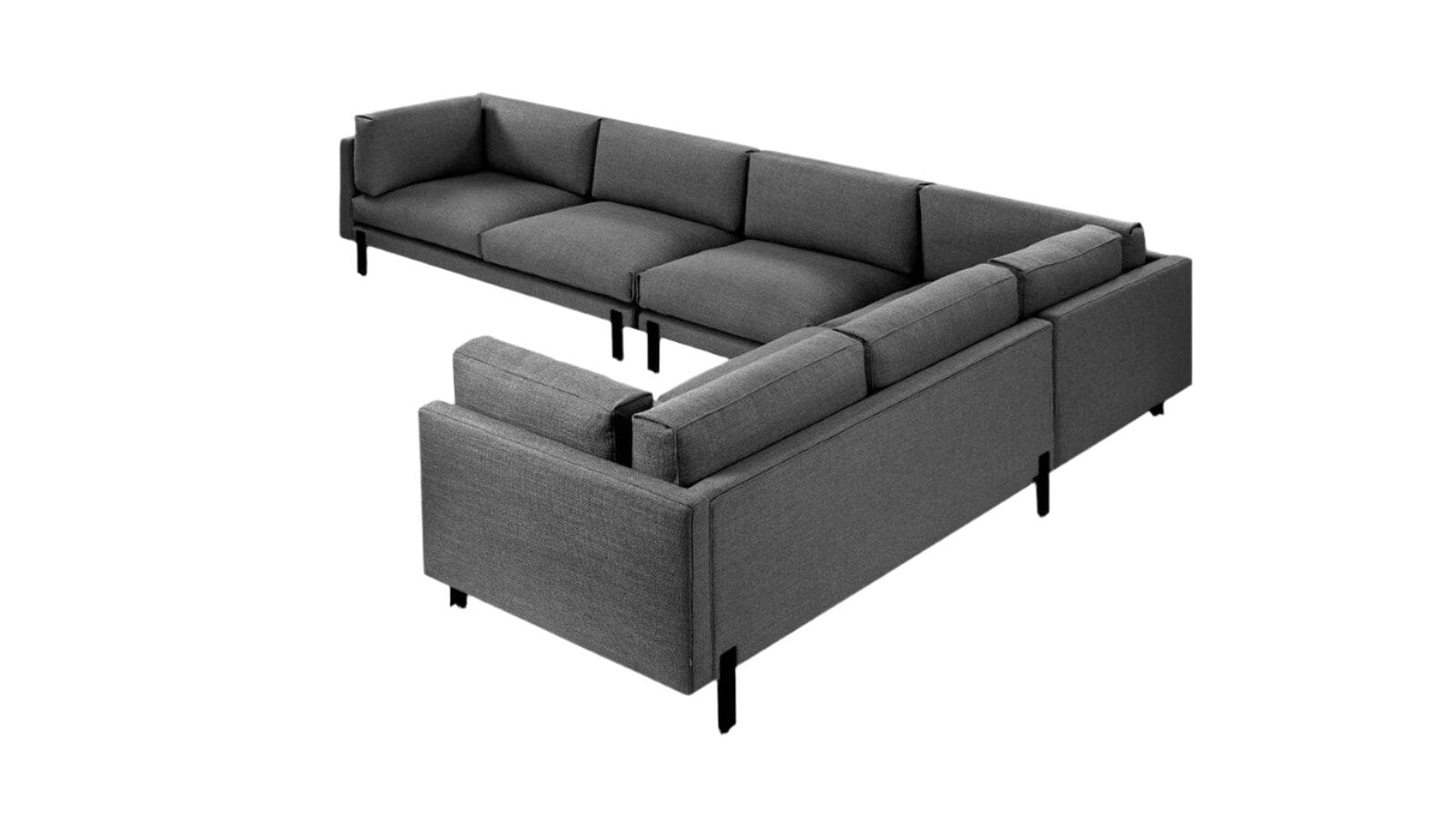 Silverlake XL Sectional Sofa Gus Modern Andorra Pewter Right Facing