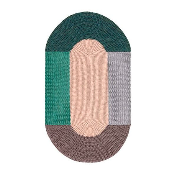 Crochet Mono Rug Rug Gan Blue