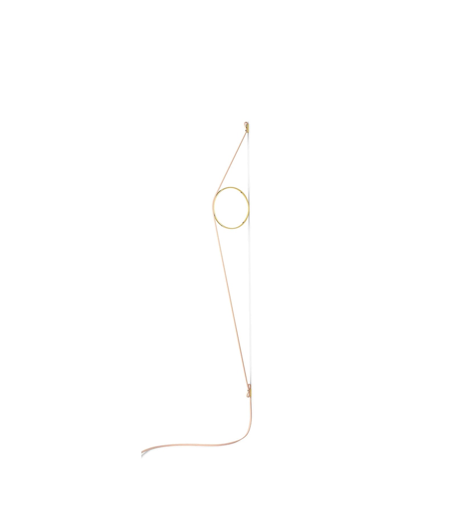 WireRing Wall Sconce Lamp Wall Sconce Flos Pink/Gold
