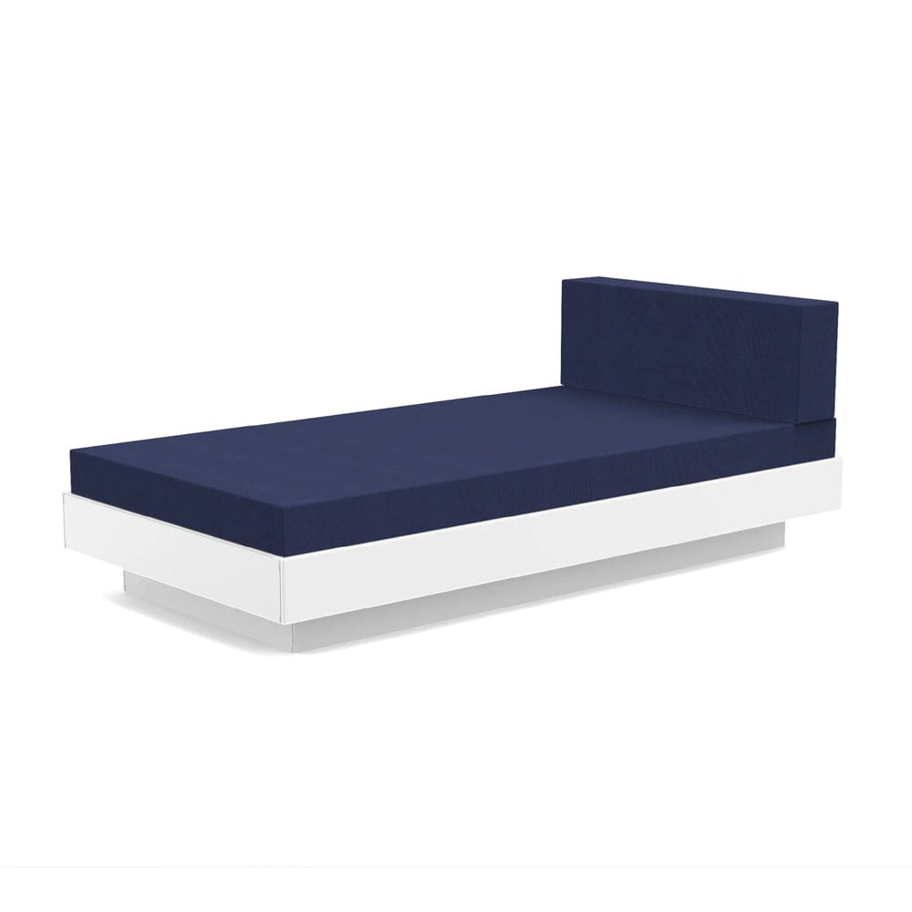 Platform One Chaise Lounge lounge chairs Loll Designs Cloud White Canvas Navy
