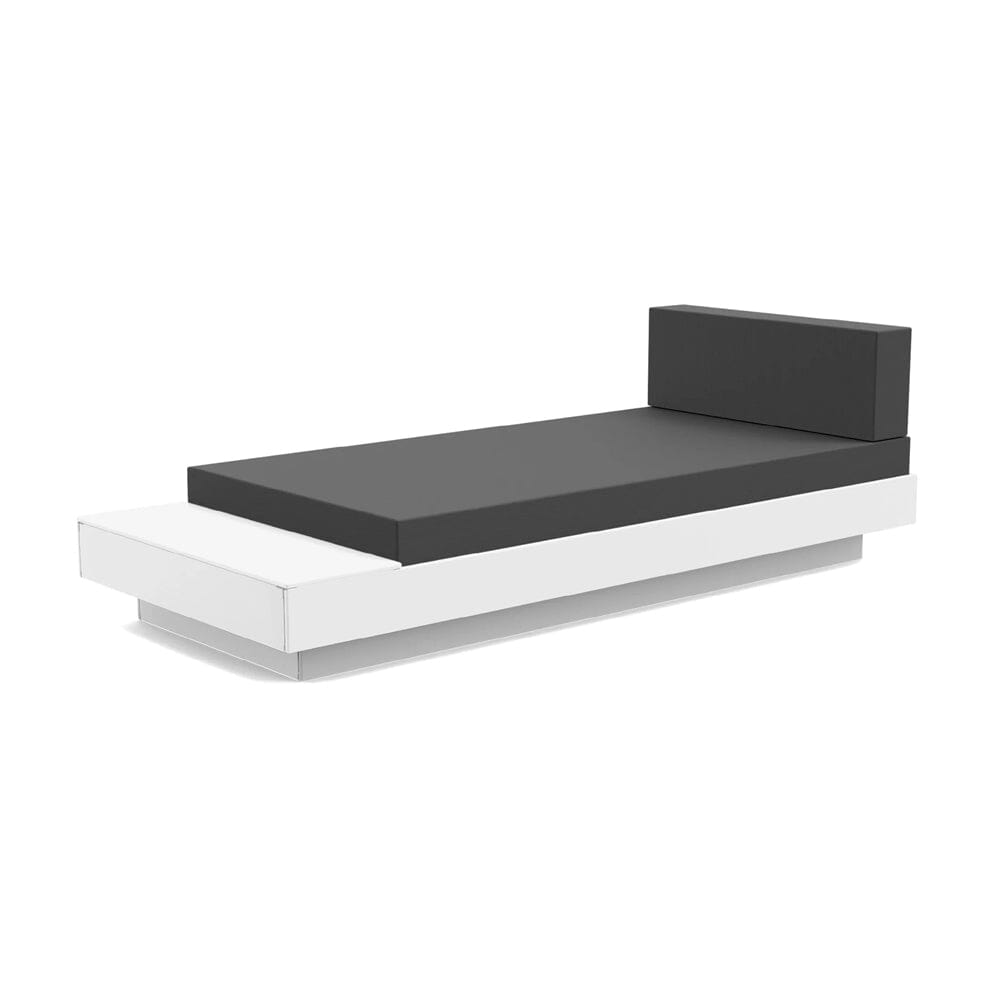 Platform One Chaise Lounge with Table lounge chairs Loll Designs Cloud White Cast Charcoal