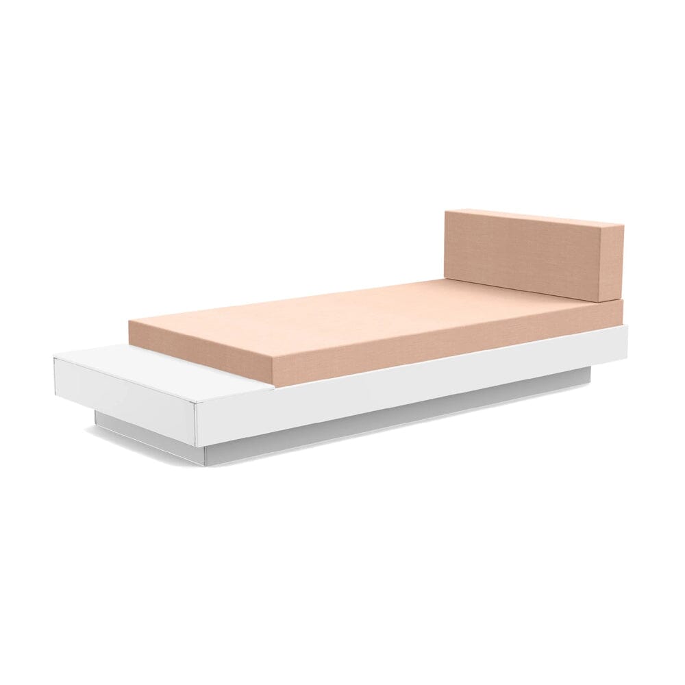 Platform One Chaise Lounge with Table lounge chairs Loll Designs Cloud White Cast Petal