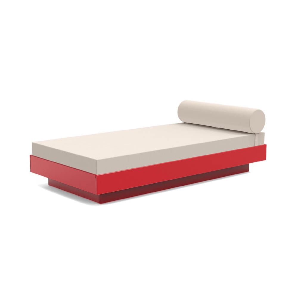 Platform One Daybed Beds Loll Designs Apple Red Canvas Flax
