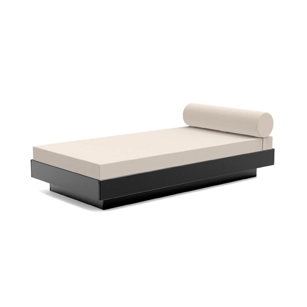 Platform One Daybed Beds Loll Designs Black Canvas Flax