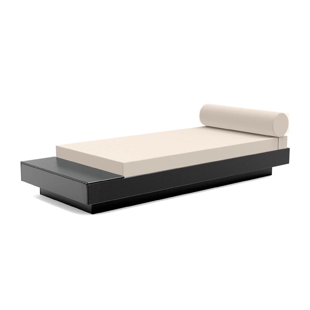 Platform One Daybed with Table Beds Loll Designs Black Canvas Flax