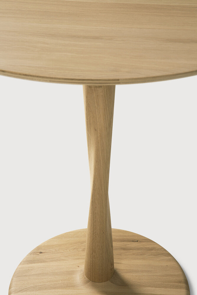 Torsion dining table - round - low height