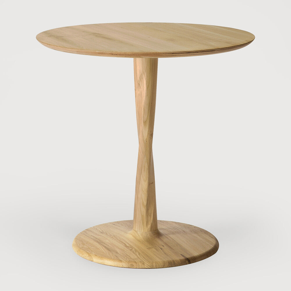 Torsion dining table - round - low height
