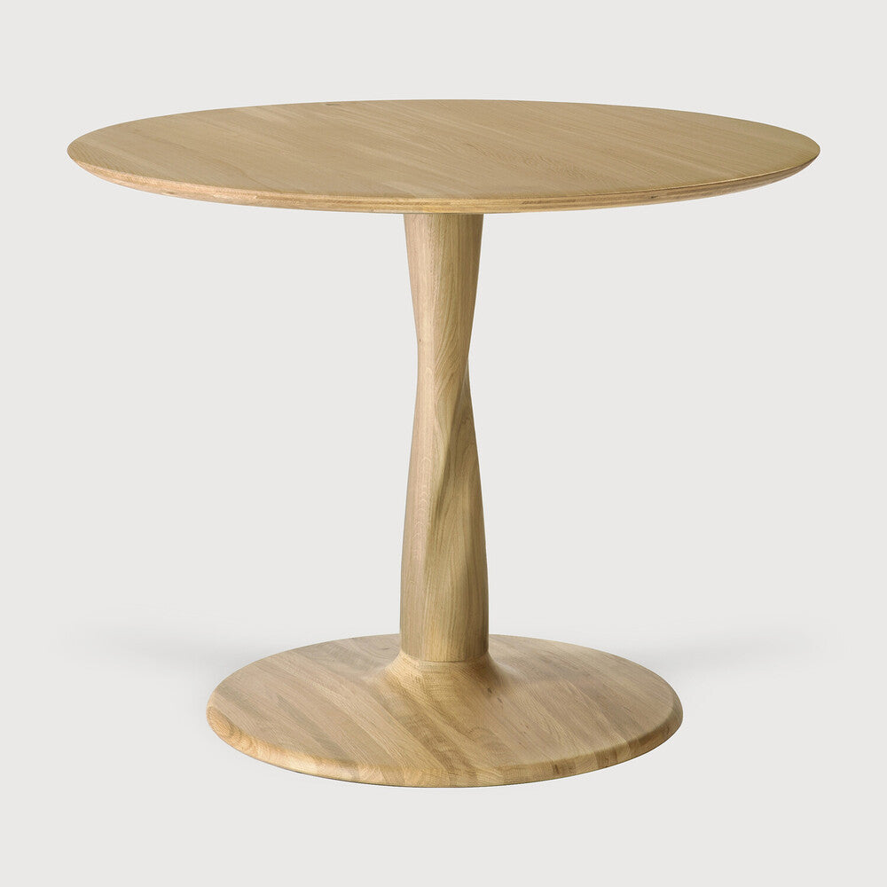 Torsion dining table - round - low height