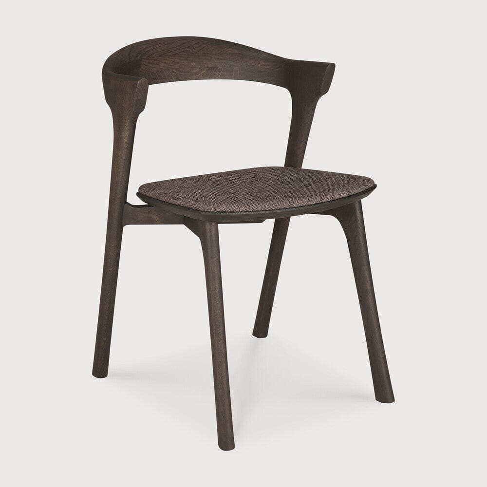 Oak Bok Brown Dining Chair - Upholstered Seat Chairs Ethnicraft Oak Brown Warm brown leather