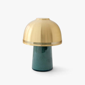 Raku Portable Lamp SH8 Table Lamps &Tradition Blue Green and Brass 
