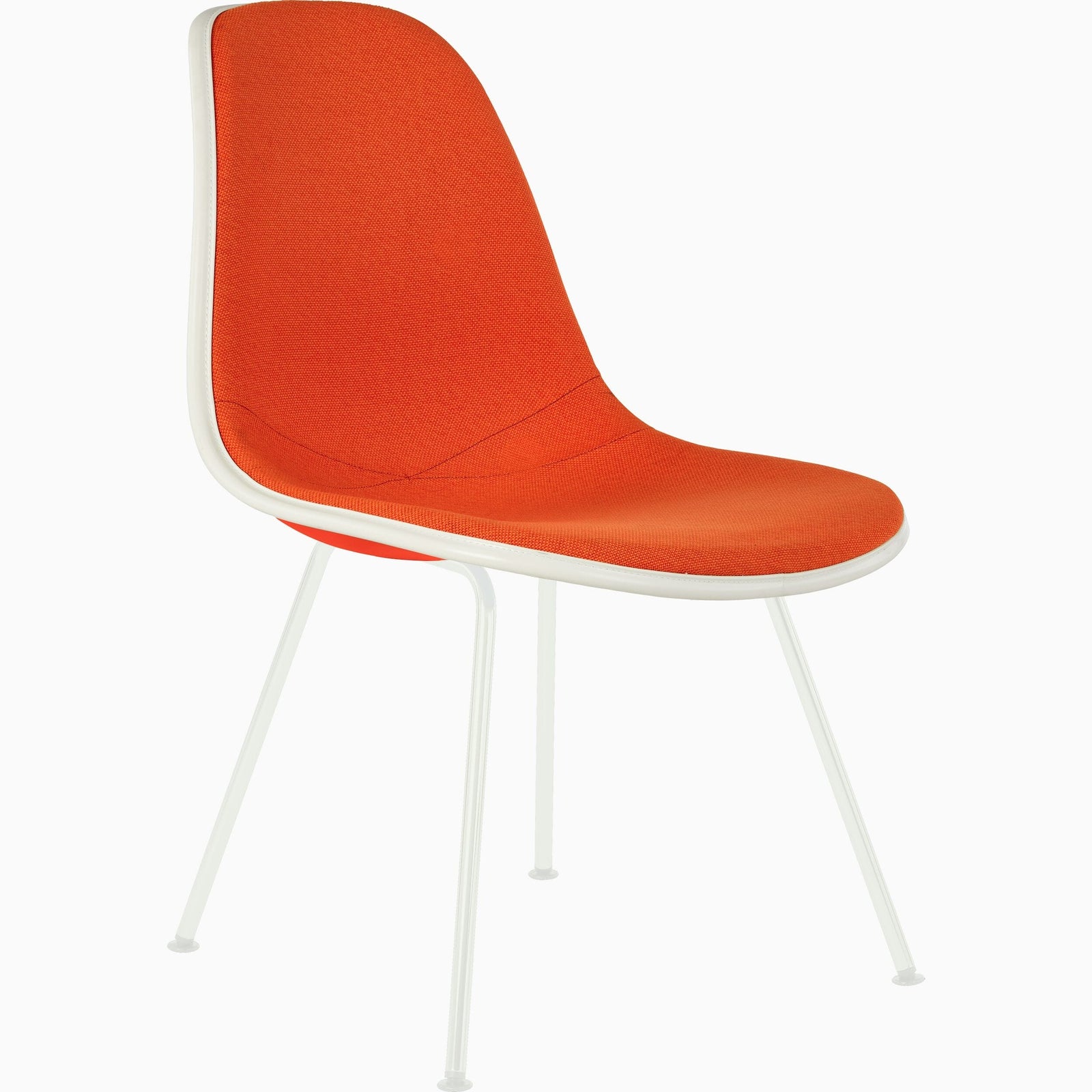 Eames Molded Plastic Upholstered Side Chair with 4 legged Base Side/Dining herman miller