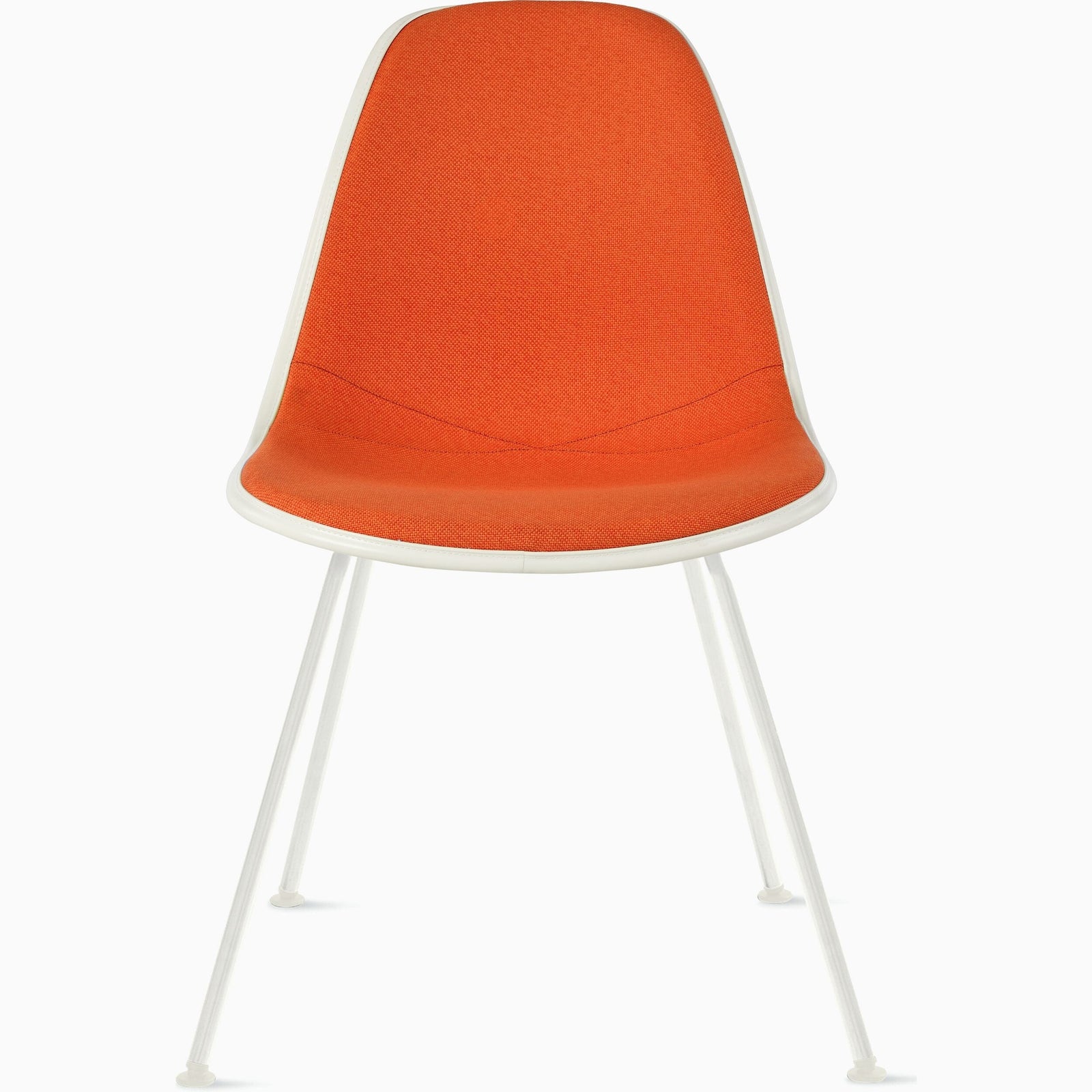 Eames Molded Plastic Upholstered Side Chair with 4 legged Base Side/Dining herman miller