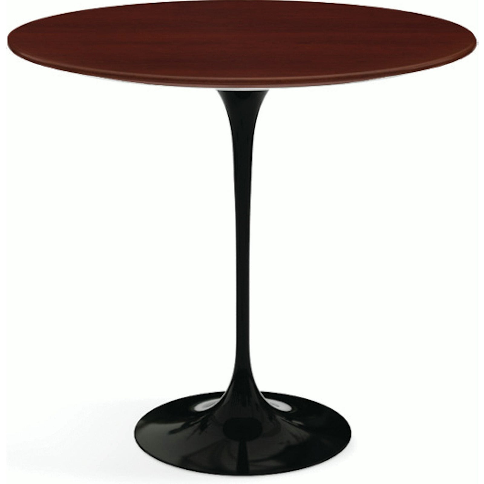 Saarinen Side Table - 22” Oval side/end table Knoll Black Reff Dark Cherry