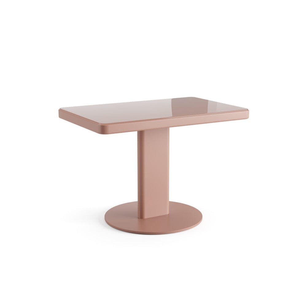 Roopa Rectangular Side Table with Glass Top side/end table Arper Pink Jaipur