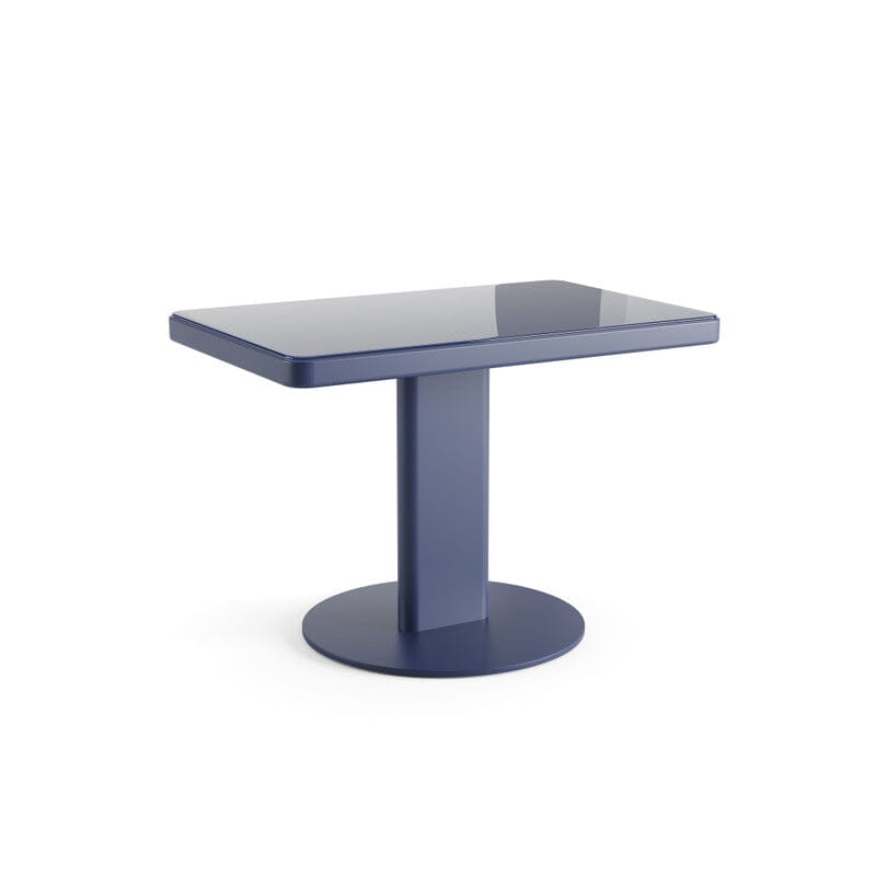Roopa Rectangular Side Table with Glass Top side/end table Arper Midnight Blue