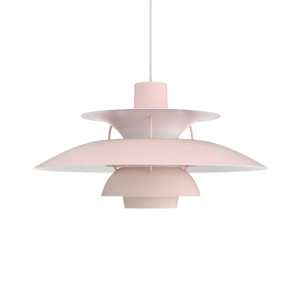 PH 5 Pendant Light hanging lamps Louis Poulsen Monochrome Pale Rose