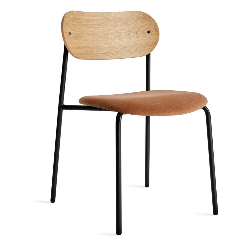 SideBySide Chair Side/Dining BluDot White Oak / Copper Velvet