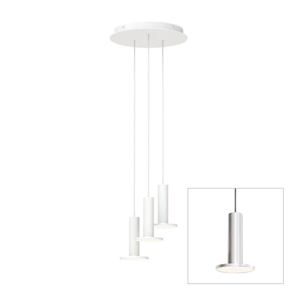 Cielo Plus Multi-Light LED Pendant hanging lamps Pablo Cielo chandelier 3 - Silver / Grey cord
