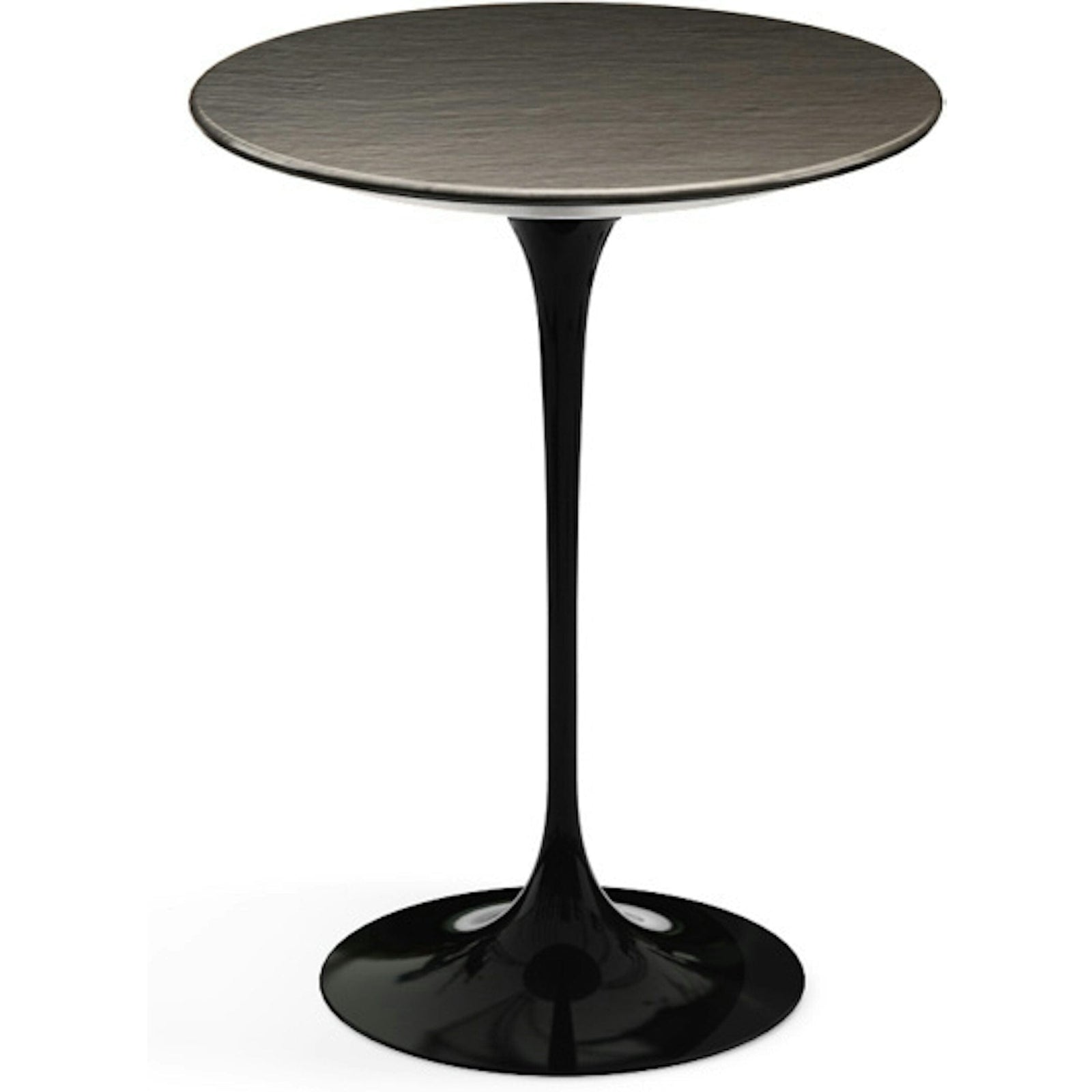 Saarinen Side Table - 16" Round side/end table Knoll Black Slate, Natural