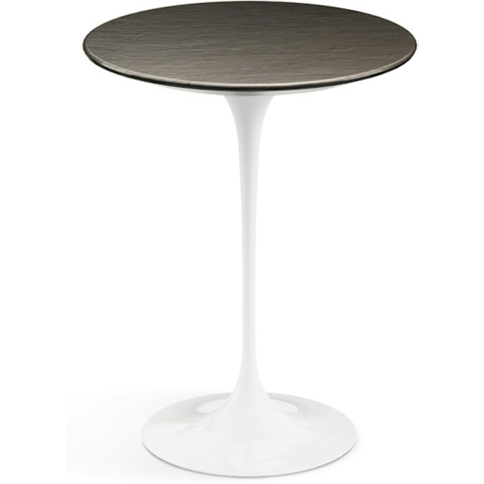 Saarinen Side Table - 16" Round side/end table Knoll White Slate, Natural