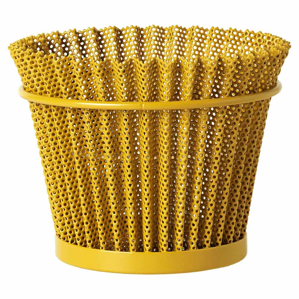 Mategot Flower Pot bowls Gubi 6.1" Dia x 4.7" H Mustard Gold