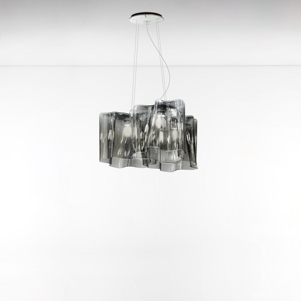 Logico Mini Triple Nested Suspension Lamp suspension lamps Artemide Extended Smoke Grey