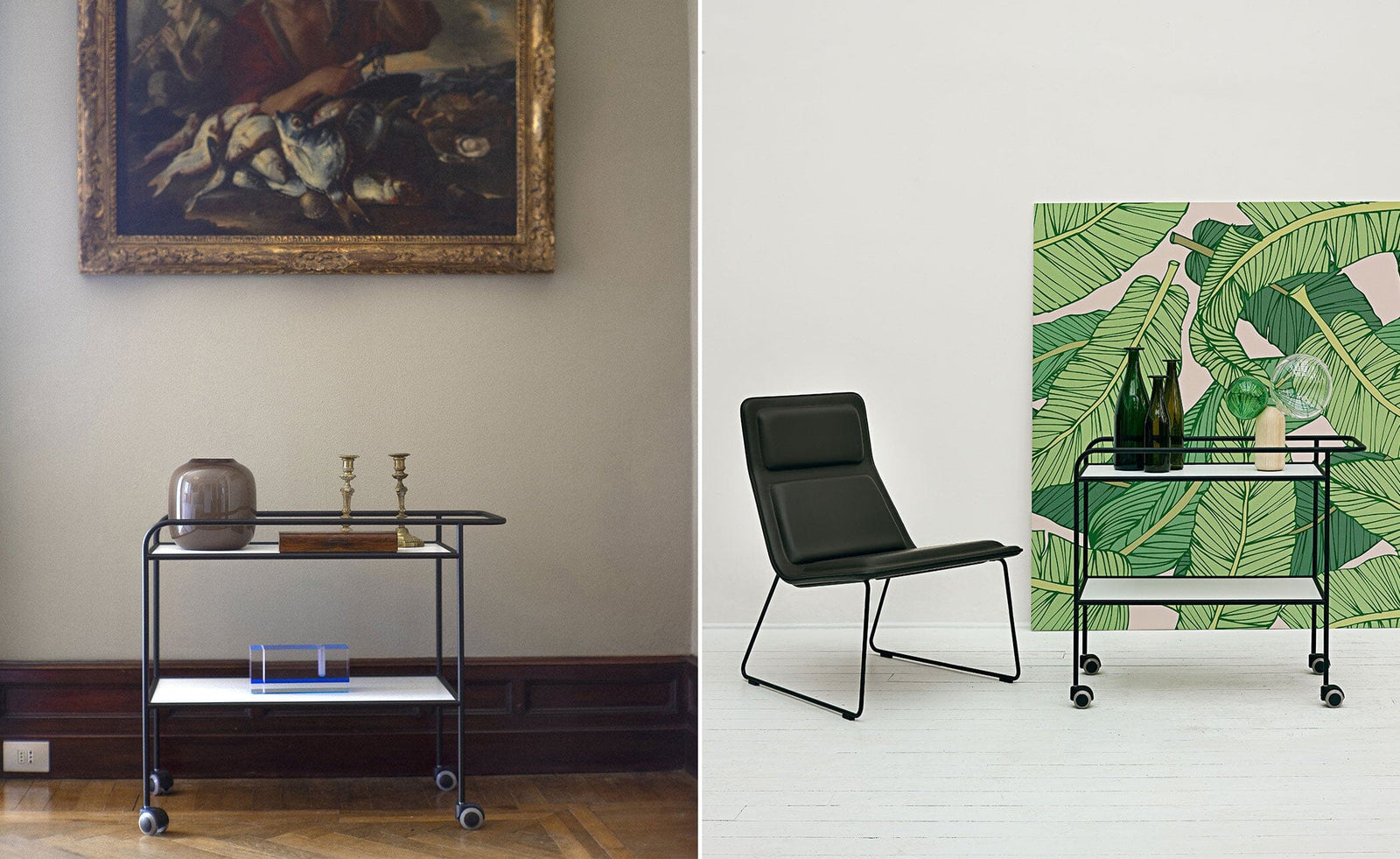 Steel Pipe Drink Trolley Carts / Trolleys Cappellini