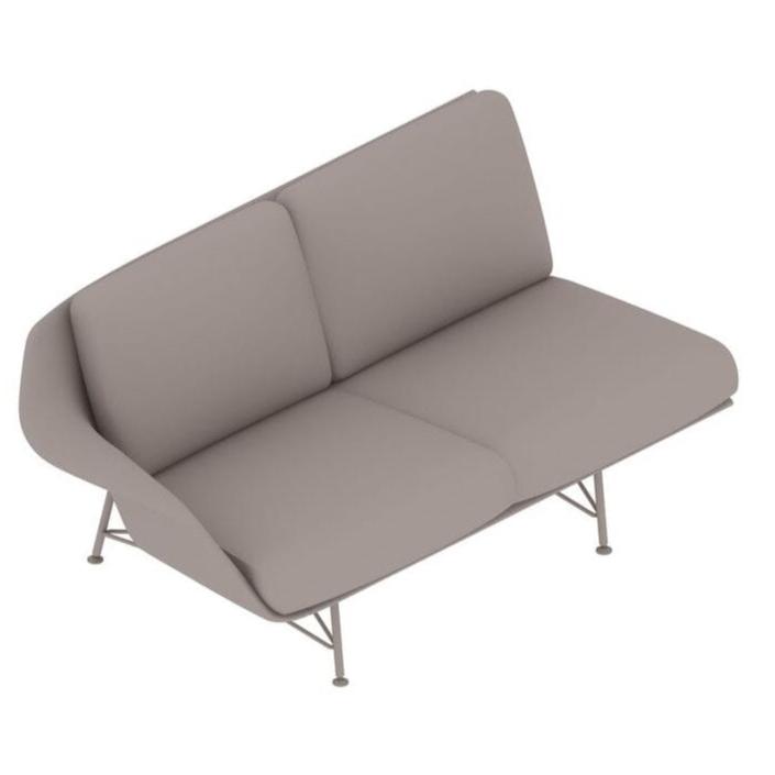 Striad Two Seater Low-Back Sofa With One Side Arm Sofa herman miller