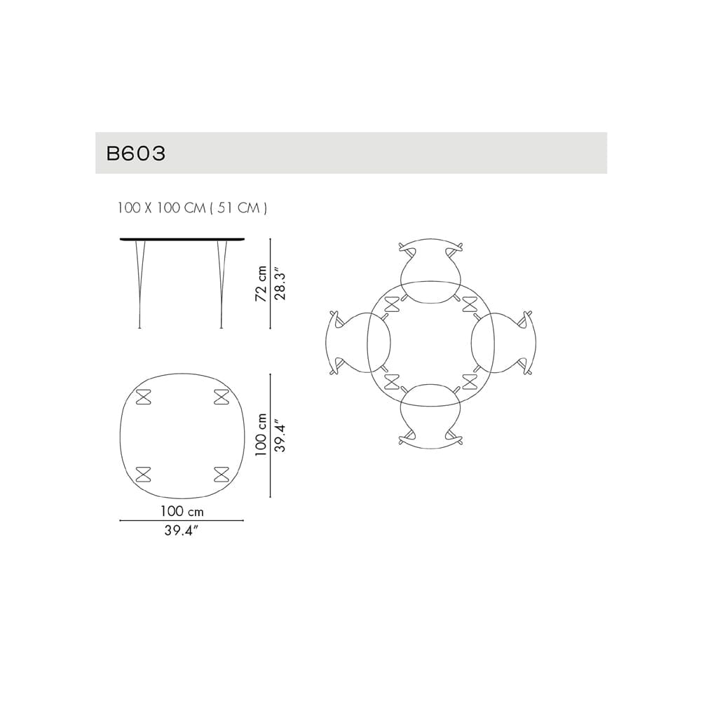 Supercircular Span Leg Table Dining Tables Fritz Hansen