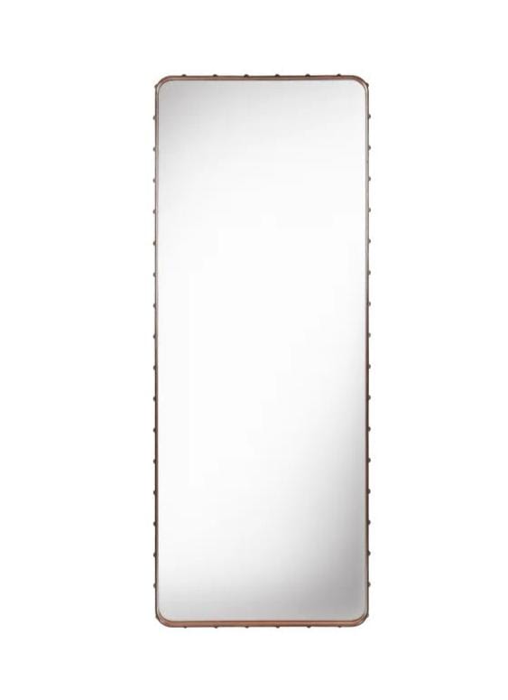 Adnet Rectangulaire Mirror mirror Gubi Large Tan Leather