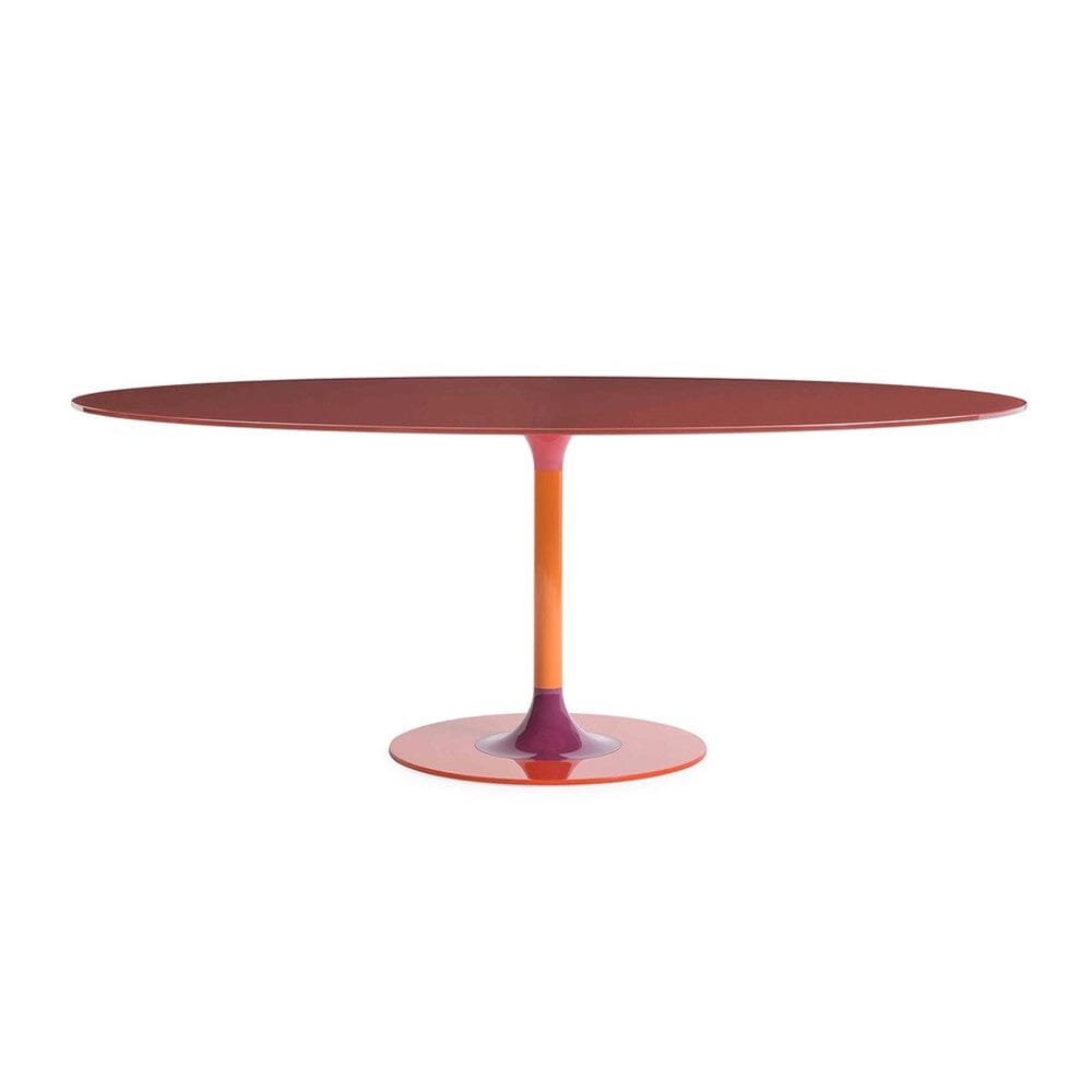 Thierry XXL Oval Dining Table Dining Tables Kartell Burgundy