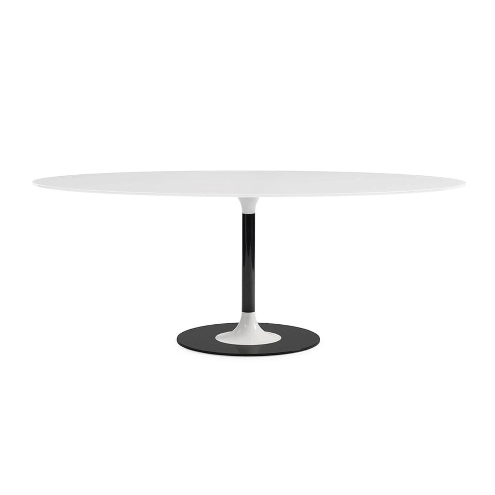 Thierry XXL Oval Dining Table Dining Tables Kartell White