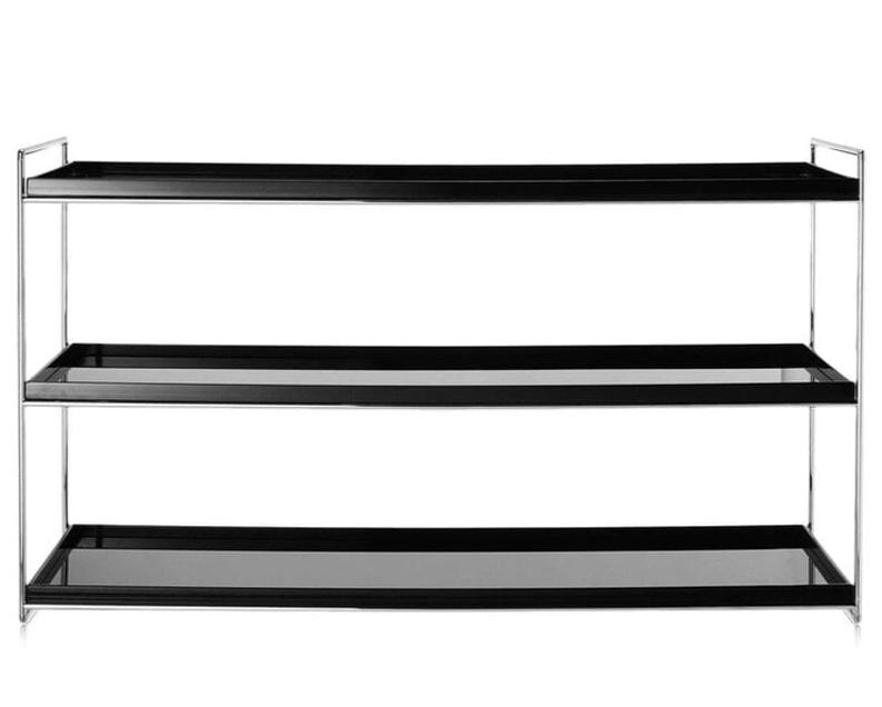 Trays - 3 Shelf Bookcase storage Kartell Large Black