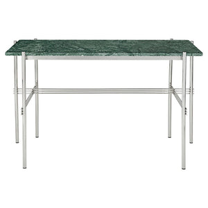 TS Desk Desk's Gubi Green Guatemala Marble Polished Steel Large (120 x 60 cm)