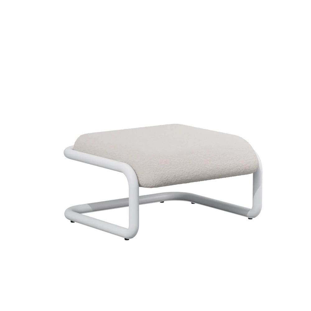 Tube Ottoman ottomans Bend Goods White frame with cream boucle