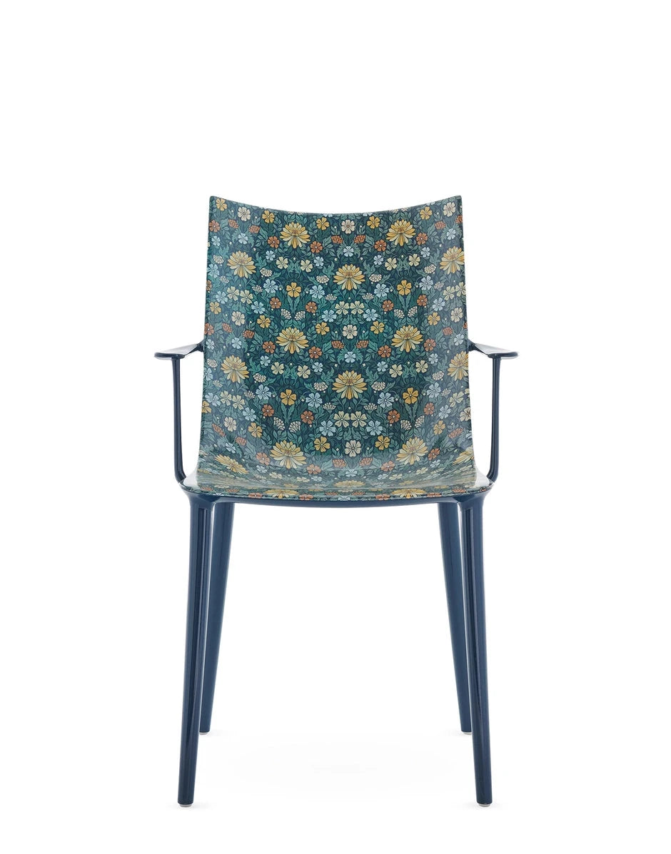 H.H.H. Dining Armchair Armchair Kartell Tumbling wilde - blue / ink-ochre