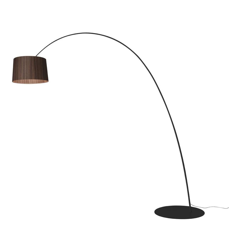 Twiggy Elle Wood Floor Lamp Floor Lamps Foscarini Rosewood Black