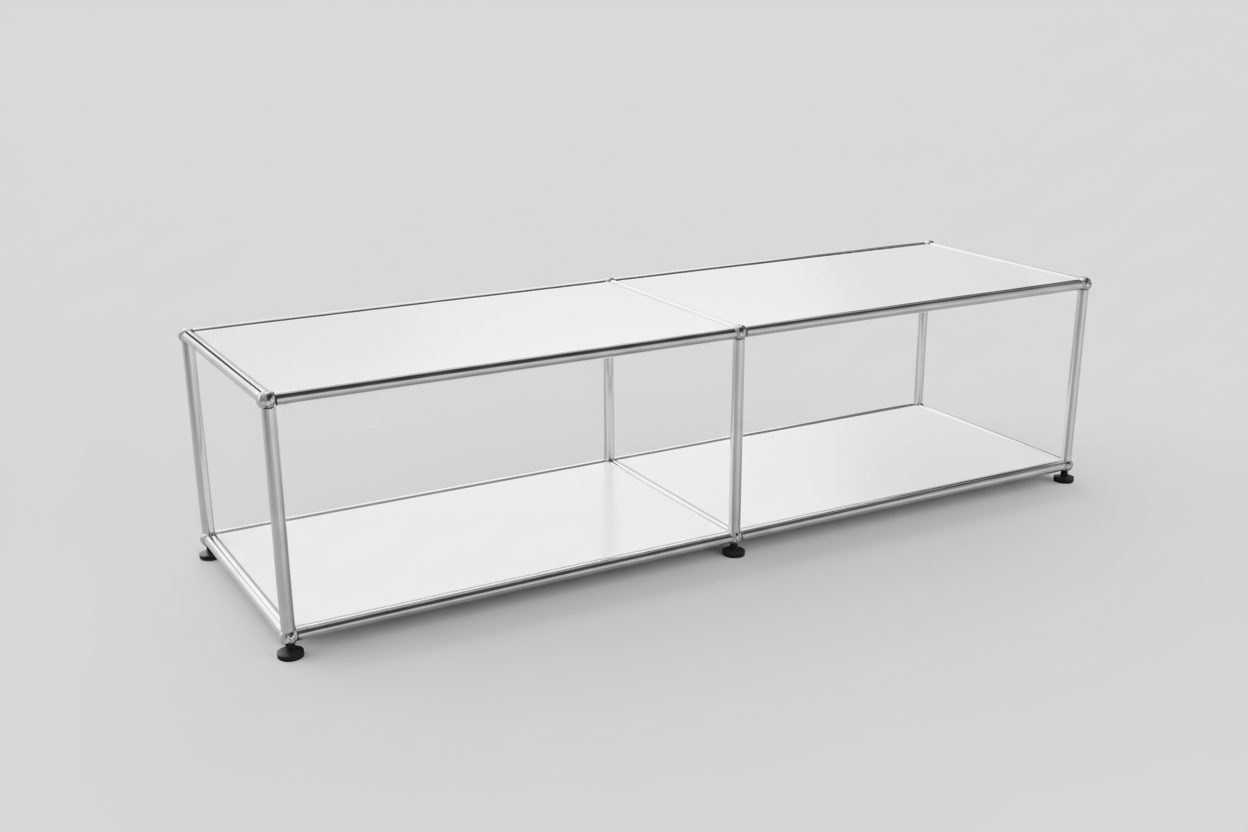 usm- bench with metal frame on a white background