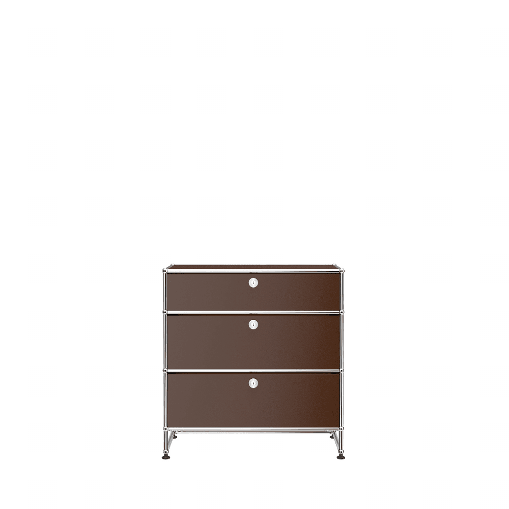 USM Haller 3 Drawer Storage Y storage USM USM Brown
