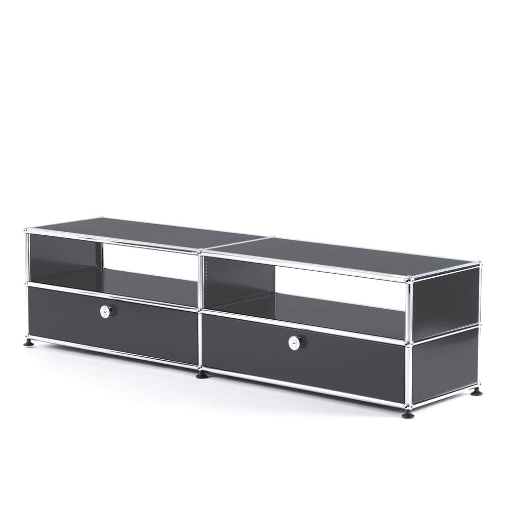 USM Haller TV Media with Extension Drawers storage USM Anthracite Gray