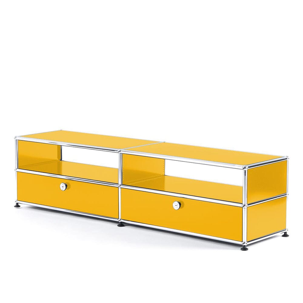 USM Haller TV Media with Extension Drawers storage USM Golden Yellow