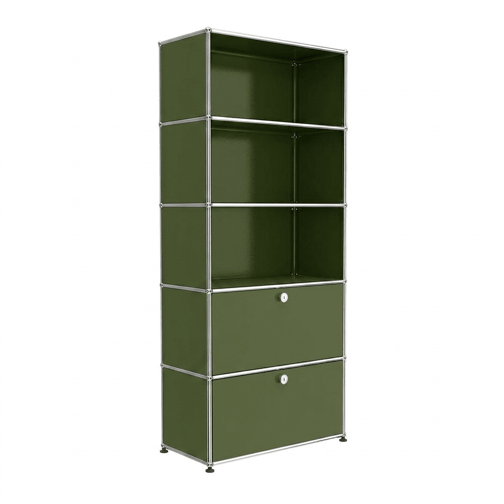 USM Haller shelving R1 office USM Olive Green